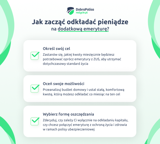 Jak zacząć odkładać pieniądze na dodatkową emeryturę - 3-punktowy plan działania
